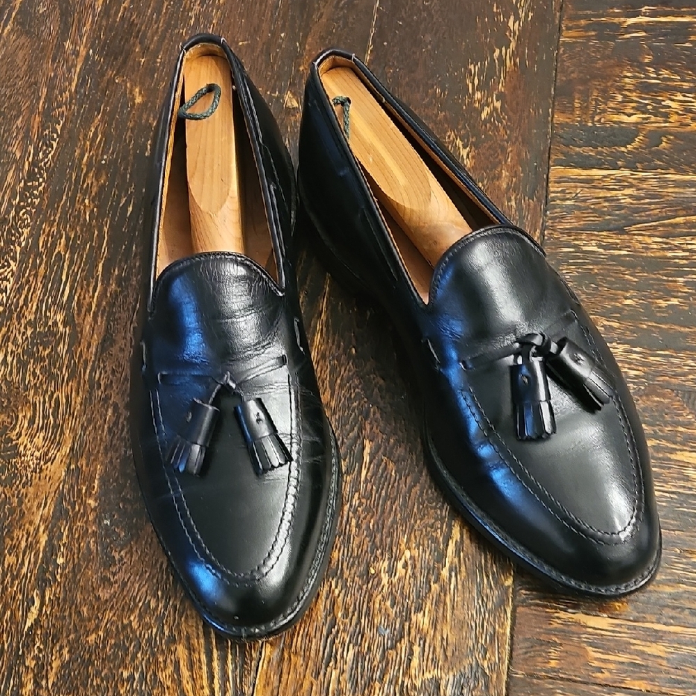 Allen Edmonds Grayson Classic Black Leather Loafers 10.5 Great $ 395